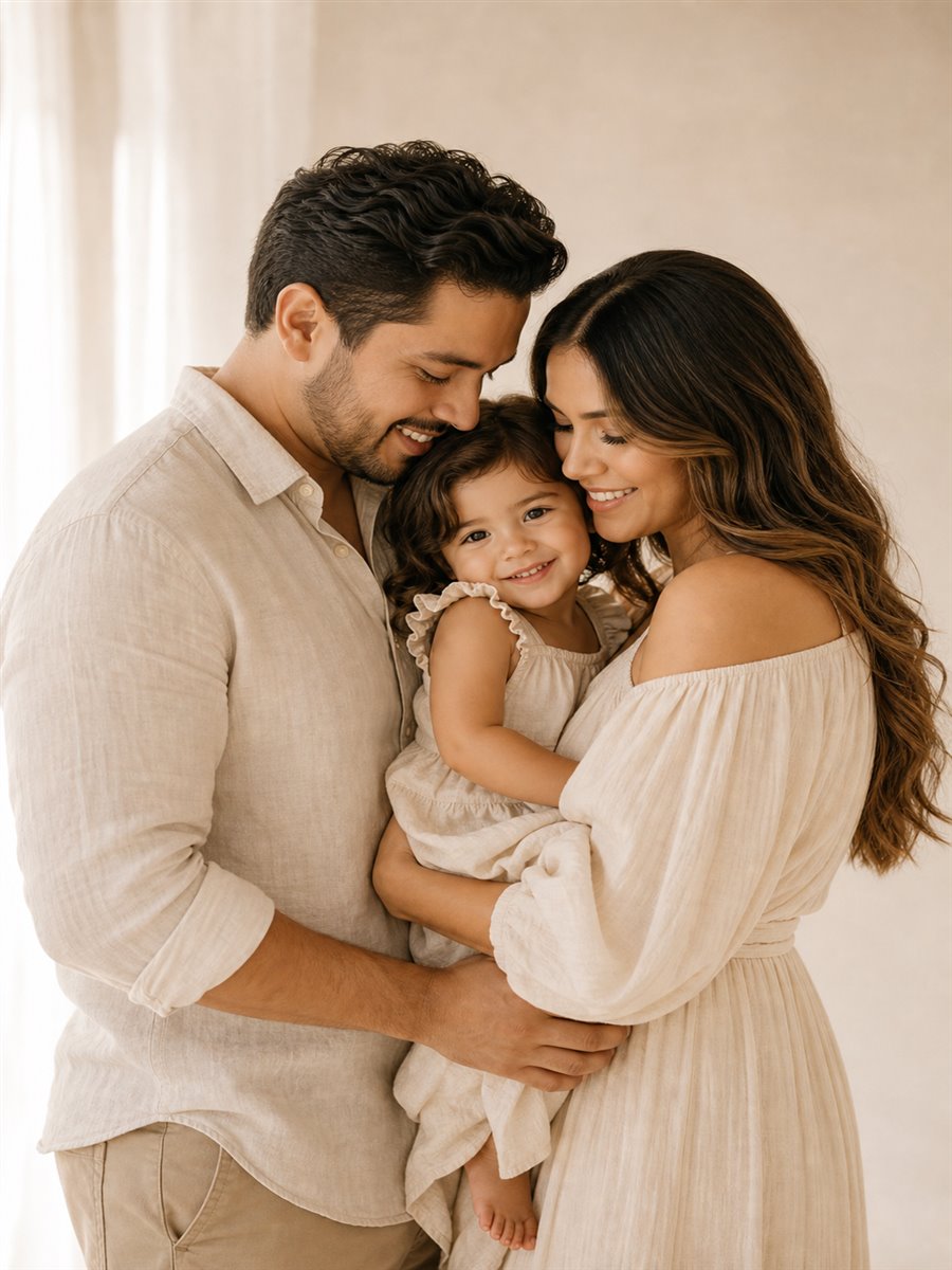 A warm and elegant family photography session