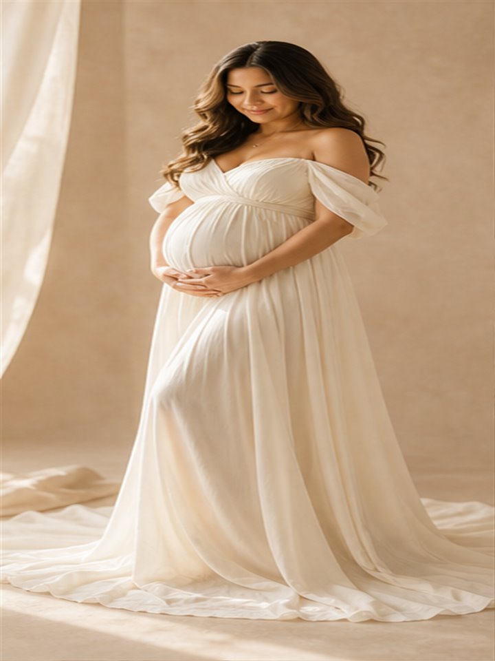 Elegant maternity portrait session