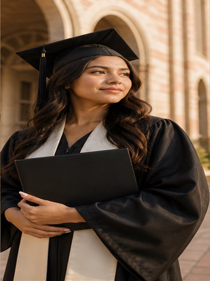 Elegant graduation portrait